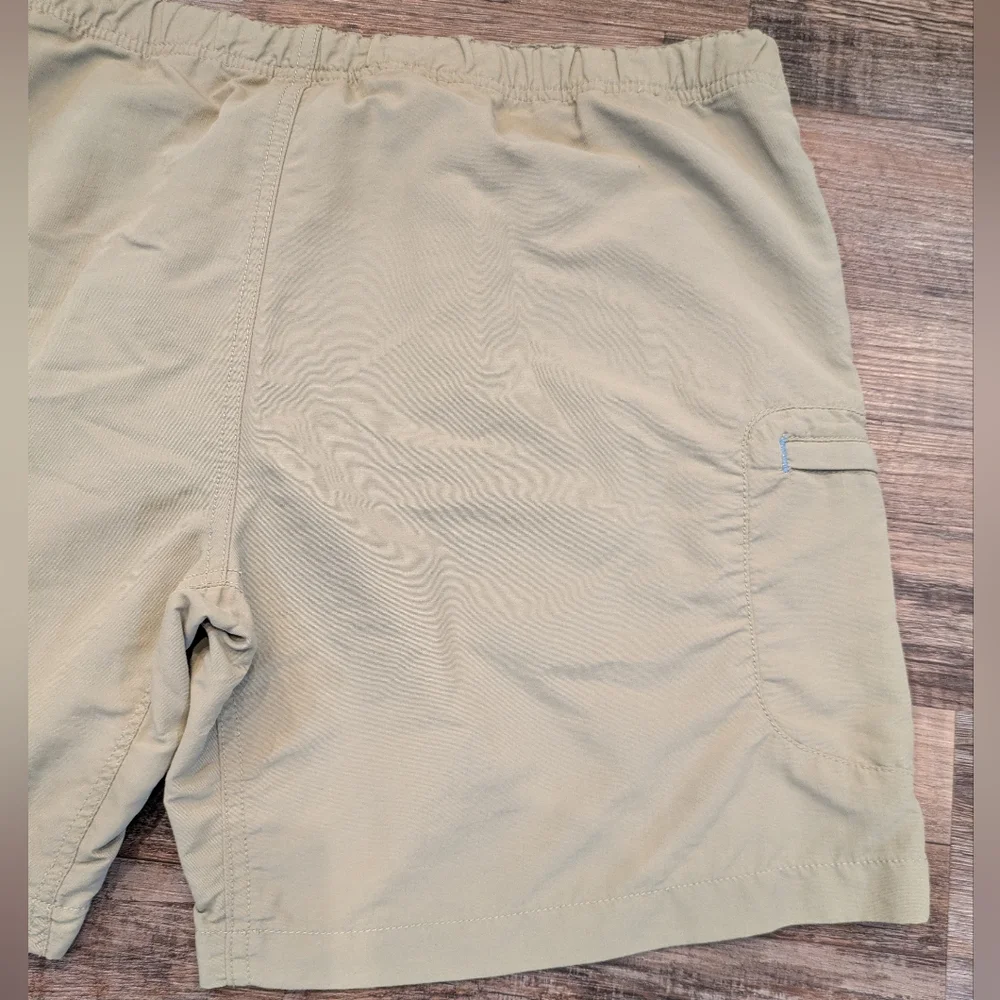 KAVU Men's Belted Hiking River Shorts Outdoor Hiking Casual Tan Quick Dry Sz XL